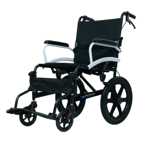 기내용휠체어 - 2H메디컬 라이트휠체어 11kg 초경량 알루미늄 수동 접이식 휠체어, Q06LABJ-16, 1개