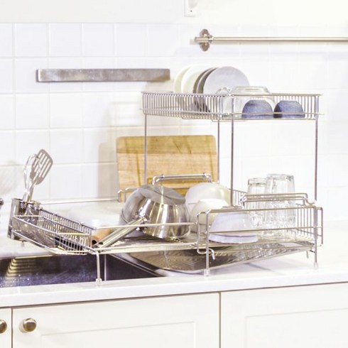 스토피아 투인원 틈새 슬림 식기건조대 2단(중), 1. 식기건조대 2단 (M)-1308020