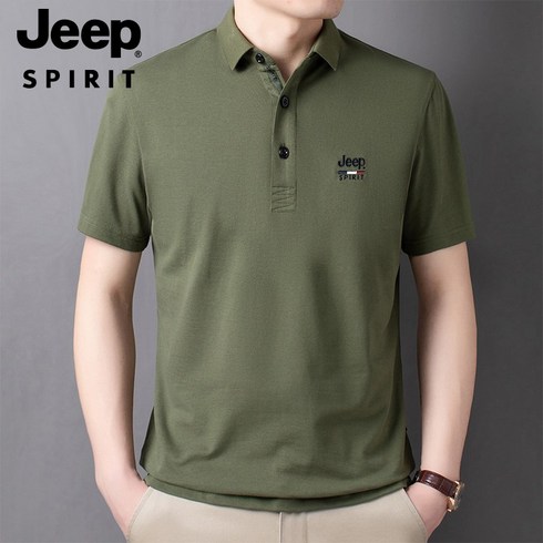 JEEP 남성 24 SUMMER COOL SORONA 반팔 티셔츠 4종 - JEEP SPIRIT 남성 폴로 반팔 카라 티셔츠 남자 PK 여름 패션 8929