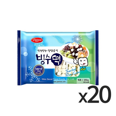 빙수떡 - 팥모아 빙수떡250g 20개, 250g