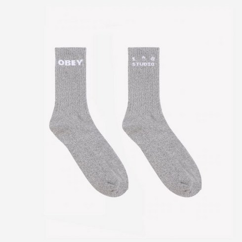 [정품] 아이앱 스튜디오 x 오베이 삭스 헤더 그레이 IAB Studio Obey Socks Heather Grey 623517