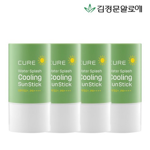 김정문알로에 라 센스 로에 큐어 워터 스플래쉬 쿨링 선스틱 SPF50+ PA++++, 4개, 23g