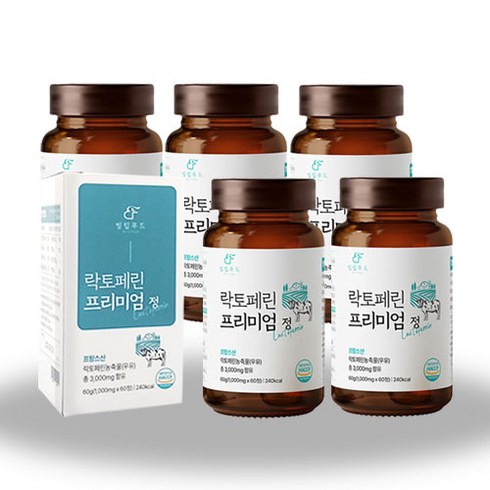 빌립푸드락토페린 - 빌립푸드 락토페린 프리미엄 정 60정 3000mg X 5 10개월분, 5개