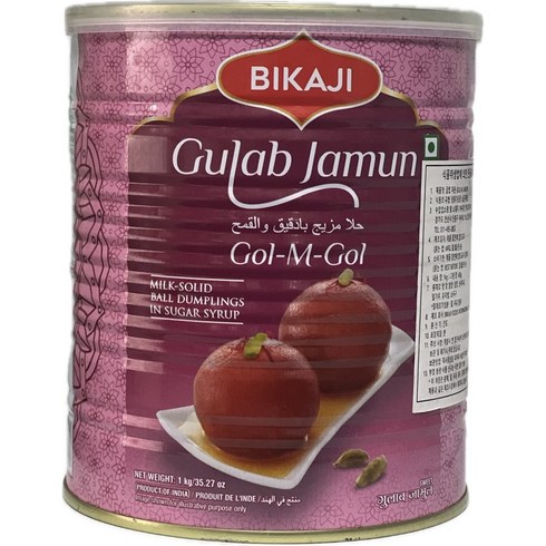 GULAB JAMUN 굴랍 자문 인도 1KG/1CAN, 1kg, 1개