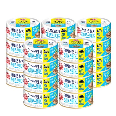 오뚜기 가벼운참치 라이트스탠다드, 200g, 20개