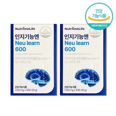 뉴트리원 인지기능엔 뉴런600 6개월 - 뉴트리원 인지기능엔 뉴런 600 30정, 2개, 30g