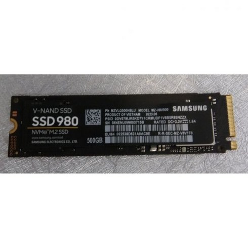 Samsung 삼성 NEW 0 HOURS 500GB SSD 솔리드 스테이트 드라이브[세금포함] [정품] 980 SOLID STATE DRIVE M.2 2280 MZ-V8V500B/