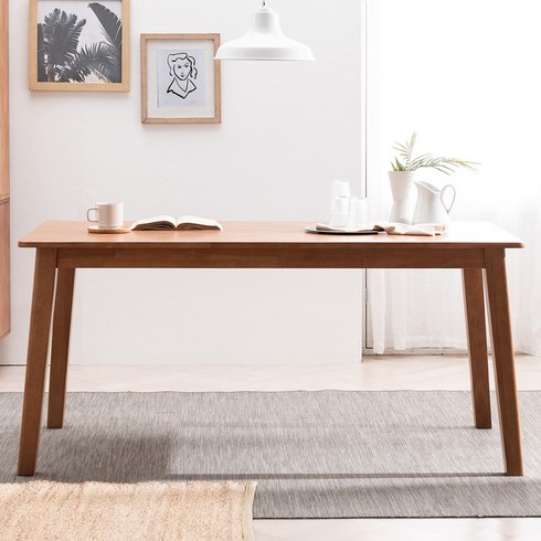 2023년 가성비 최고 6인용식탁 - 헤이미쉬홈 헤나 고무나무 원목 6인용 식탁 테이블, 단품