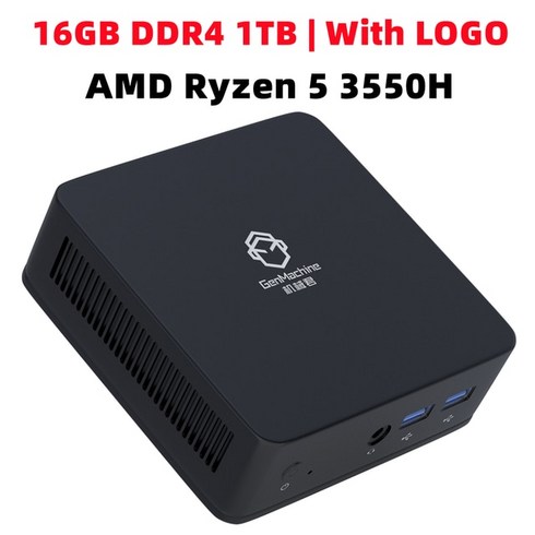 SZBOX 미니 PC AMD 라이젠 5 3550H 윈도우 11 와이파이 블루투스 4.2 4K HD 데스크탑 게이머 컴퓨터 2x D, 01 Ryzen 5 3550H_01 미국, 06 16GB 1TB