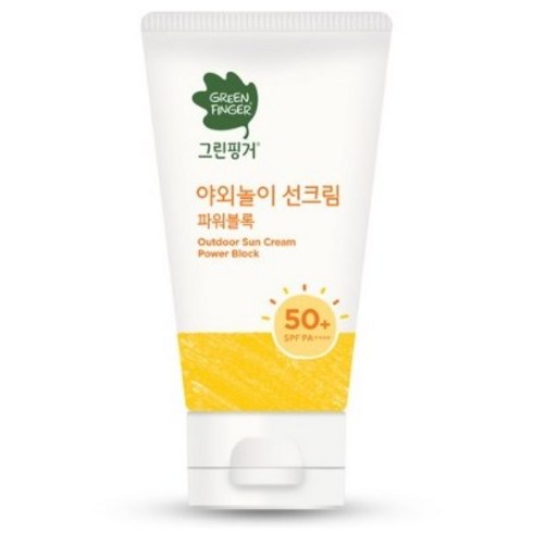 그린핑거 야외놀이 선크림 파워블록 SPF50+ PA++++, 80ml