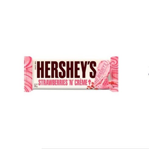 Hershey 허쉬 스트로베리 앤 크림 초콜릿 39g 10봉, 10개