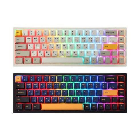 앱코 무선 블루투스 미니배열 기계식 게이밍 키보드 K660M-L68, 텐키리스, Midnight Black