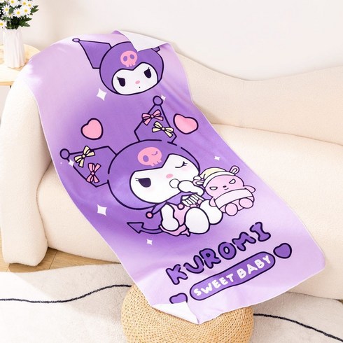 캐릭터 가정용 목욕 타월 소프트 속건 두꺼운 흡수 수영 비치 타월 목욕 타월 요가 타월 소녀 빅 타월, 140X70cm_6, 인형을 안다