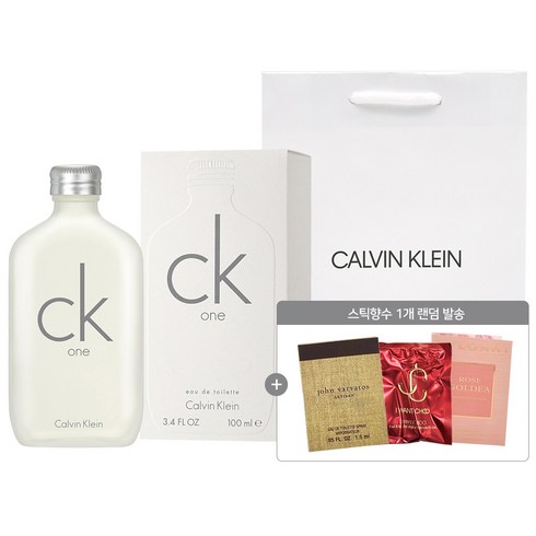 [정품인증]캘빈클라인 CK ONE EDT 100ml 샘플 CK정품쇼핑백 세트, 1세트