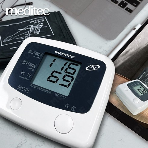 메디텍 가정용 자동전자혈압계 혈압측정기 MD730(아답터 별도 구매), 1개