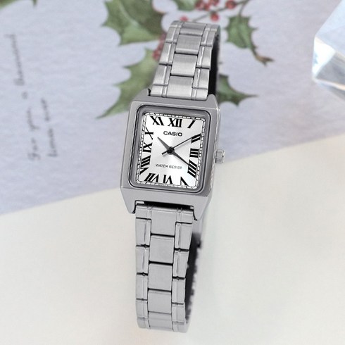 카시오 CASIO 카시오 LTP-V007D-7B 여성시계 메탈밴드 손목시계