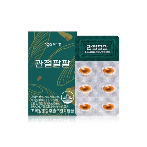 씨스팡 관절팔팔 6개월분 초록입홍합추출오일복합물 - 씨스팡 관절팔팔 310mg x 30캡슐 (2주분), 1개, 30정