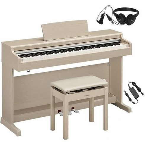 ydp165 - 일본 야마하 디지털 피아노 전자 YAMAHAARIUS YDP165WA White Ash Finish with High and Low Flexible Chair Included A, 1개