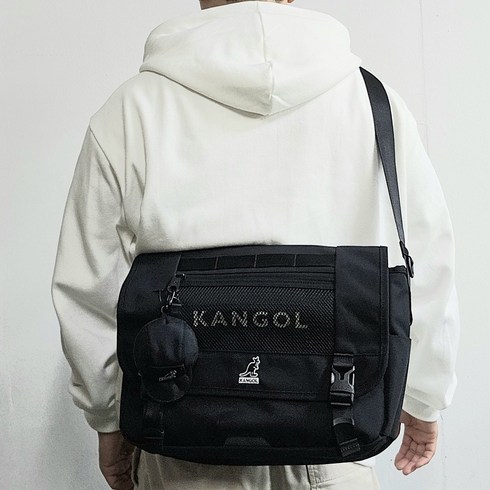 캉골메신저백 - [백화점 정품] 캉골 KANGOL 아이콘3 메신저백 2059 남자 크로스백 블랙 메신저백 학생 가방 숄더백 캐주얼 가방