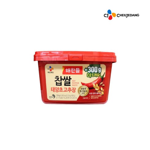 CJ제일제당 해찬들 태양초 찹쌀 고추장 (300g추가행사), 1개, 1.8kg