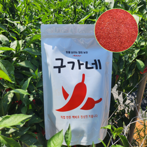 고춧가루보통맛500g - 직접키운 국산 구가네 농장 고춧가루 보통맛, 1개, 500g