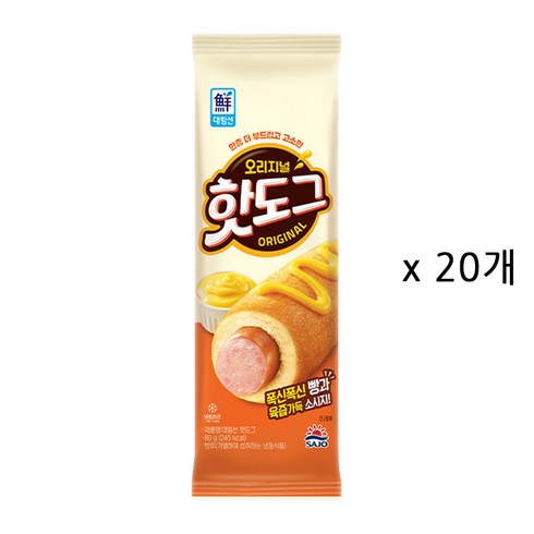 (냉동)대림핫도그 80g 20개입, 20개