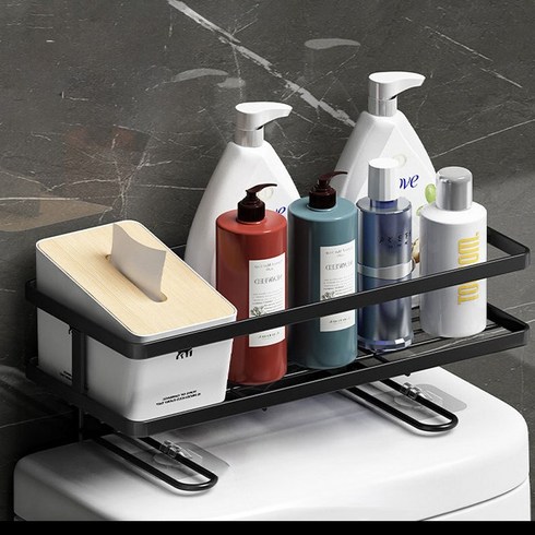 모던어클락 거치식 욕실 선반, 블랙
