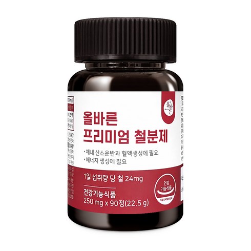 올바른 프리미엄 철분, 90정, 4개