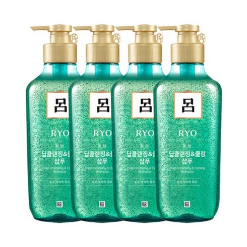 려 청아 딥클렌징쿨링 샴푸 550ml 4개