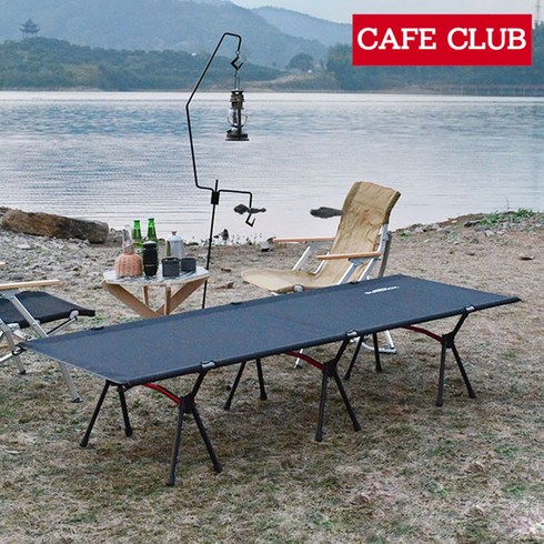 2023년 가성비 최고 야전침대 - 카페클럽 경량 캠핑 야전침대 야침 접이식 간이침대, 야전침대 블랙