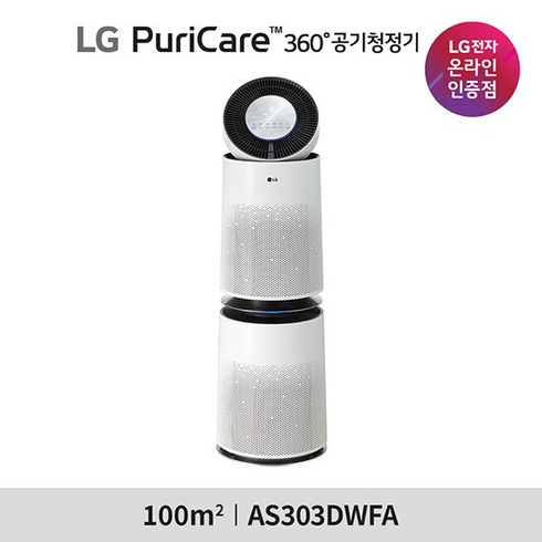 LG 퓨리케어 360 공기청정기 플러스 30형 AS303DWFA, 단품