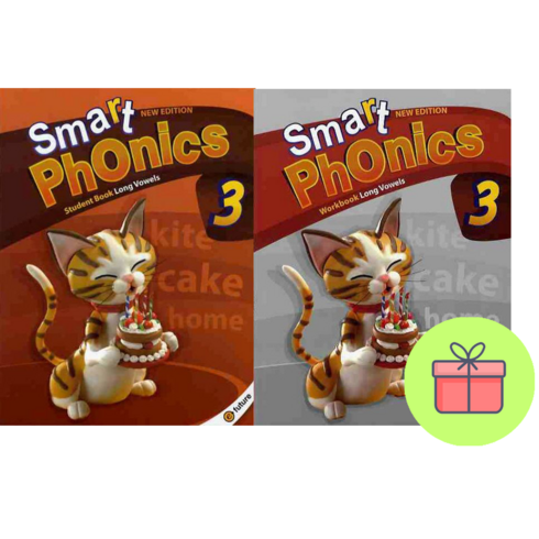 !전2권 + 포스트잇 선물! Smart Phonics 3 : Student Book (with QR) + Workbook 스마트 파닉스 3 세트 : 슝슝오늘출발!