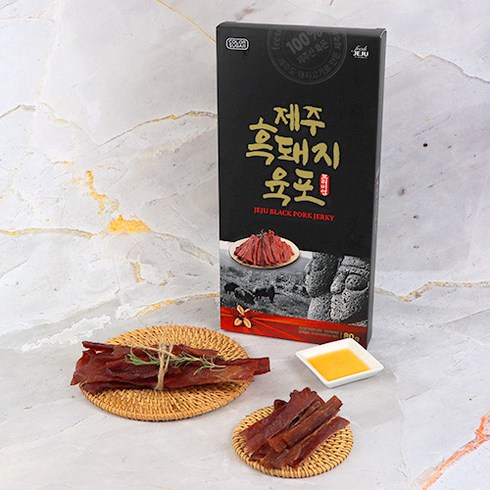 제주 프리미엄 흑돼지육포, 80g, 1개