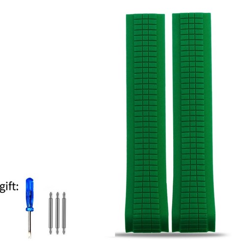 파텍필립아쿠아넛 - 파텍필립 호환 시계줄 시계 스트랩 5167 수류탄 아쿠아넛 실리콘 방수 남성 손목 팔찌 21mm 곡선 고무 밴드