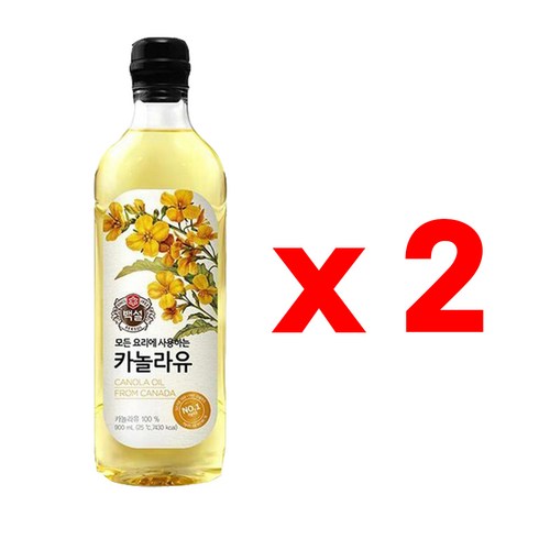 백설 카놀라유, 900ml, 6개