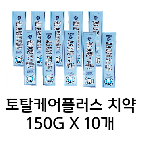 노브랜드 토탈 케어 민트 플러스 치약 150G X 10개 nobrand toal care mint plus 150g x 10pcs