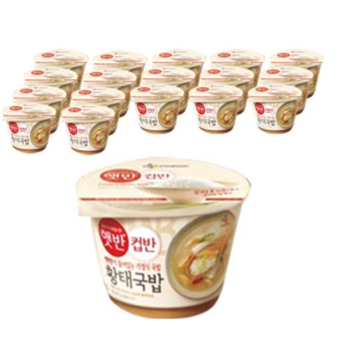 콩나물국밥 - 햇반 컵반 황태 국밥, 170g, 18개