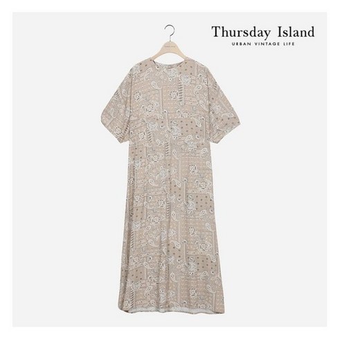 2023년 가성비 최고 써스데이아일랜드원피스 - 써스데이아일랜드 [Thursday Island] 여성 튜닉형 롱 원피스(T214MOP274W) 133019