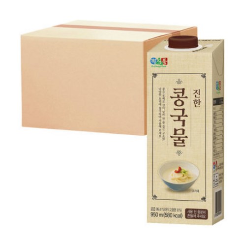 누기마켓 정식품 진한 콩국물 950ml 12팩 누기마켓, 48개