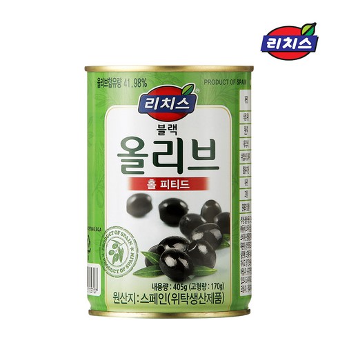 동서 DH003)리치스 올리브 홀 405g 3캔, 3개