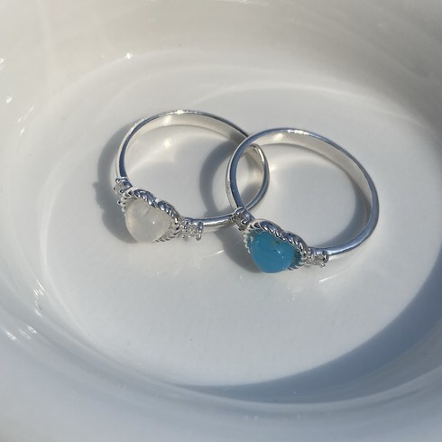 [silver925] blueheart ring 반지 은반지 원석반지 실버반지 실버링 여자은반지