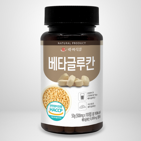 베타글루칸정 500mg x 100정 국산효모 HACCP 인증제품, 1개