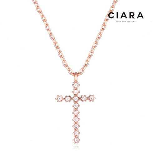 씨아라 CIARA 14K Cesena 샤이닝S크로스 목걸이 GoldPlated