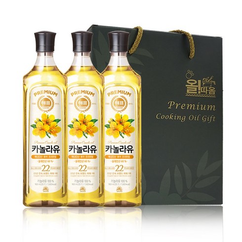 올따옴 사조해표 카놀라유 선물세트 C-2호, 3개, 900ml