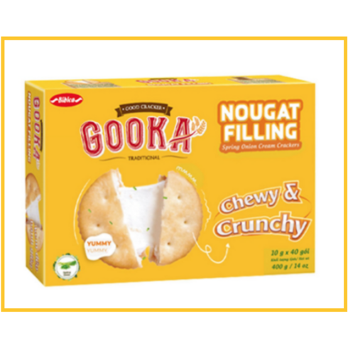 GOOKA NOUGAT FILLING 구카 누가 필링 크래커, 400g, 1개