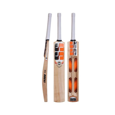 SS Premium Cricket Kashmir Willow Leather Ball bat ' Adult Size - Short Handle Bat Cover Included Ja, JADDU 플레이어 스쿱, 1개