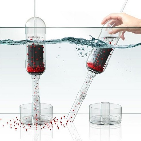 이루지오 아쿠아리움 청소기 2in1 공기 자갈 어항용 어포 흡입기 중수심 10.617.7인치, Medium