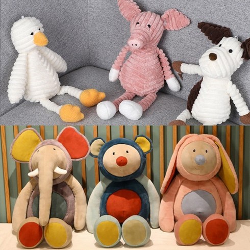 말랑말랑보들 - 말랑보들애착인형 촉감인형 유아동 정서안정인형, 002.타월촉감인형40cm 화이트강아지