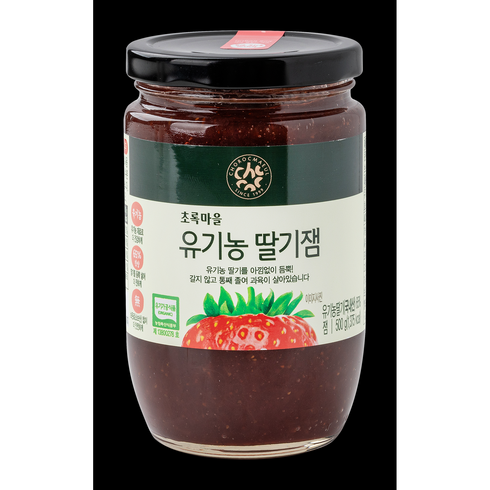 초록마을 유기농 딸기잼, 2개, 500g