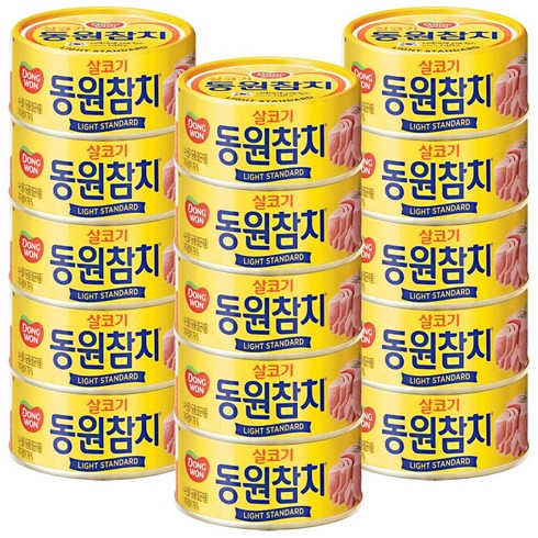 동원참치100 - 동원 라이트 스탠다드참치100g, 100g, 15개